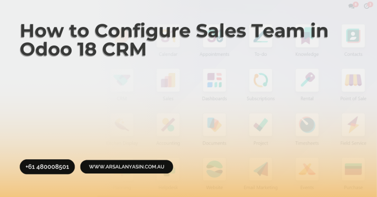 How to Configure Sales Team in Odoo 18 CRM